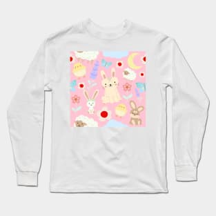 Baby Bunny Pattern Long Sleeve T-Shirt